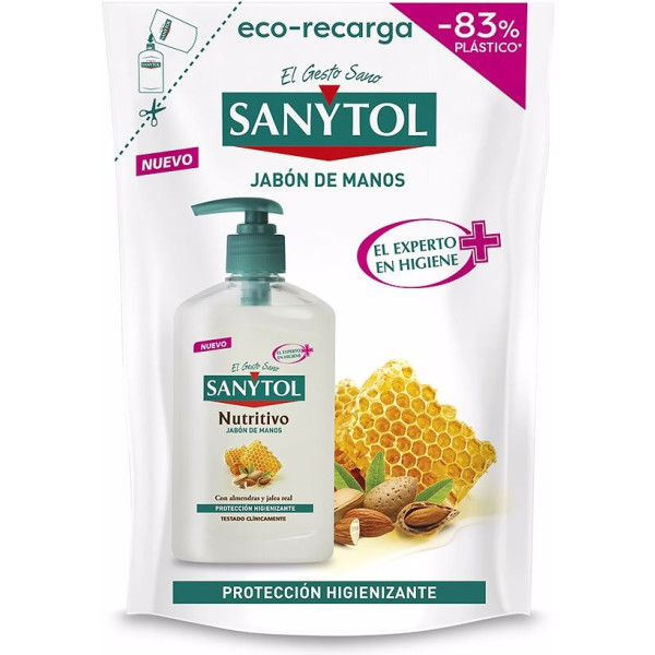 Ricarica sapone antibatterico nutriente Sanytol 200 ml unisex
