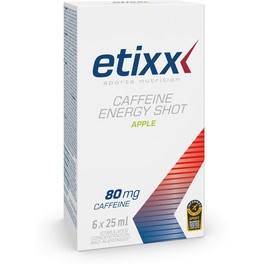 Etixx Energy Shot Cafeína 6 frascos x 25 ml