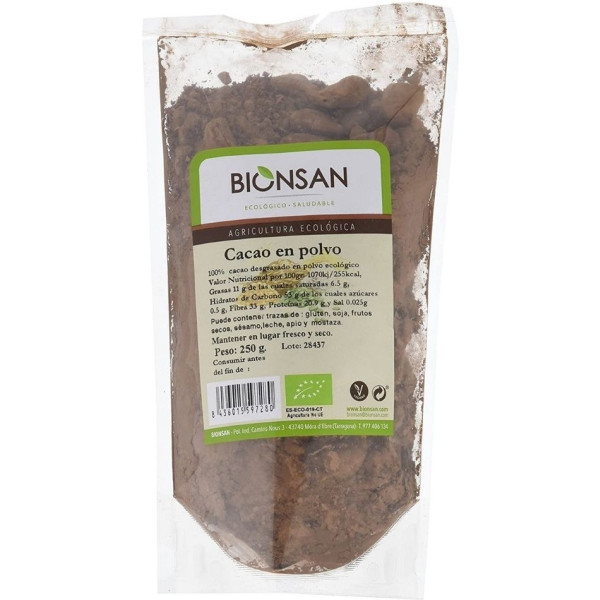 Bionsan Cacao En Polvo Ecológico 250 Gr