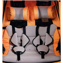 Assento de reboque infantil Xlc com arnês Duo S laranja calêndula/antracite