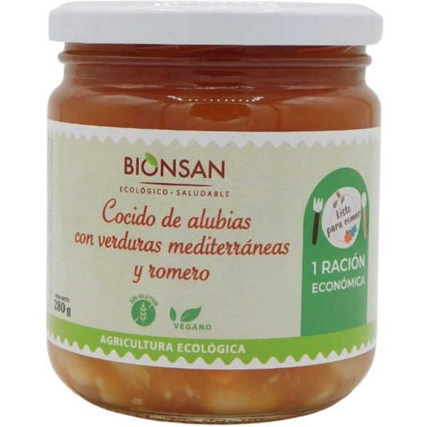 Bionsan Cocido Alubias Con Verduras Mediterraneas Ecológicos  280g