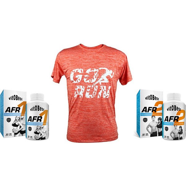CADEAU Pack VitOBest AFR1 90 VegeCaps + AFR2 90 VegeCaps + Run & Fly Elastic-dry Orange Boy T-shirt