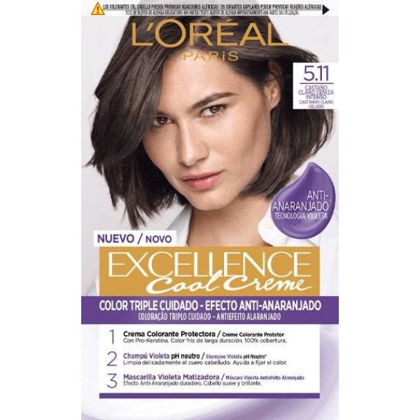 L\'oreal Excellence Cool Creme Dye 5.11-marron clair Cendré Inten Femme