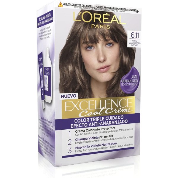 L\'oreal Excellence Creme Dye 6.11-blond foncé cendré pour femme