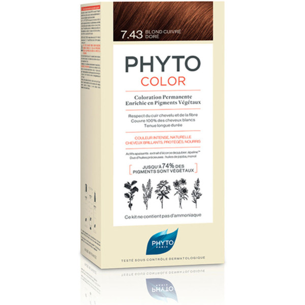 Phyto Botanical Power Color Coloration Permanent 7.43-Kupfer Goldblond 3 U Frau