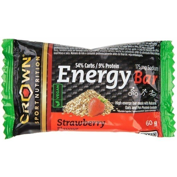 Crown Sport Nutrition Energy Vegan Bar, 1 x 60g - Bare Oats Energy Bare Com Proteína Extra Isolada De Ervilha