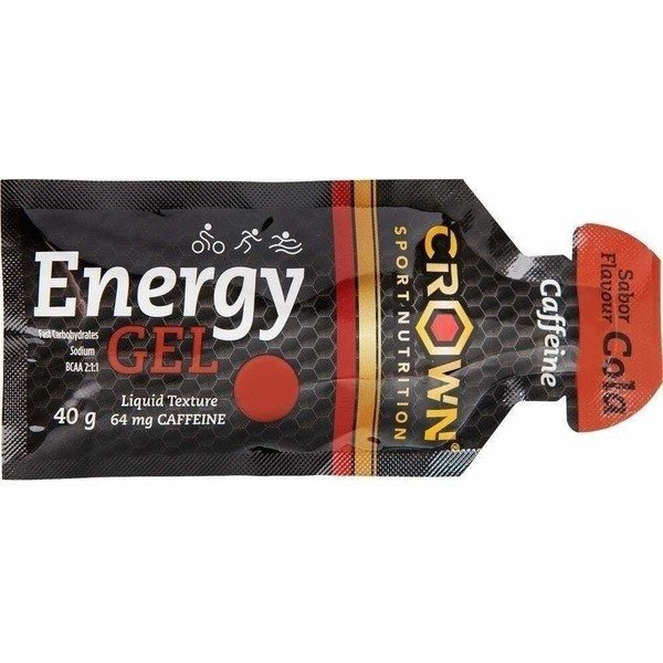 Crown Sport Nutrition Energy Gel 1 x 40g - Gel énergétique technique avec du sodium supplémentaire, des acides aminés et une texture liquide. Pas d'allergènes