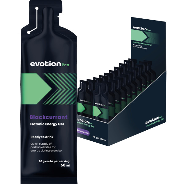 Evotion Pro Isotonic Energy Gel 20 Uds De 60 Ml - Gel Isotónico Energético De Maltodextrina - Ideal Para Running Y Ciclismo