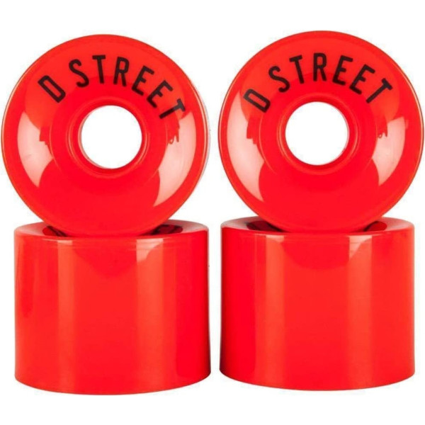 Rodas D-Street 59 Cent 78a (4 unidades) vermelhas - unissex