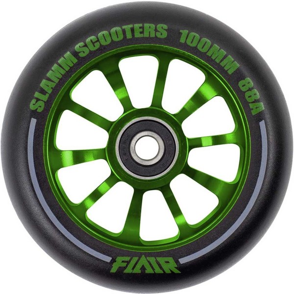 Slamm Scooters Slamm Flair 2.0 100mm Wheels Green - Unisex