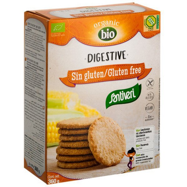 Santiveri Biscuits digestifs sans Gluten Bio - 360 Gr
