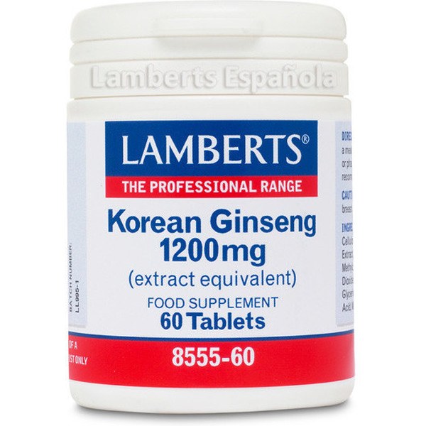 Lamberts Ginseng Coréen 1200 Mg 60 Comprimés