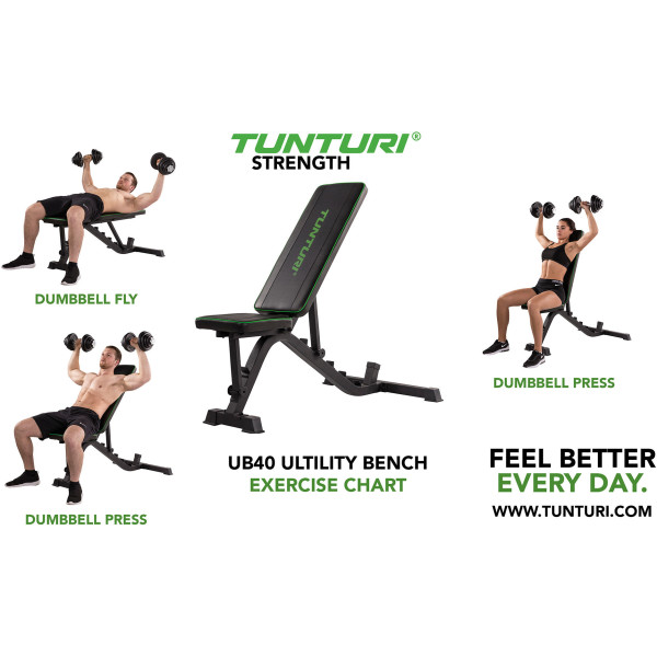 Tunturi Banco Musculación Ub40 Utility Bench  . Entrega. Montaje Y Puesta En Marcha Profesional Gratuito.