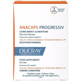 Ducray Anacaps Progressiv Complemento Caída Progresiva 30 U Unisex