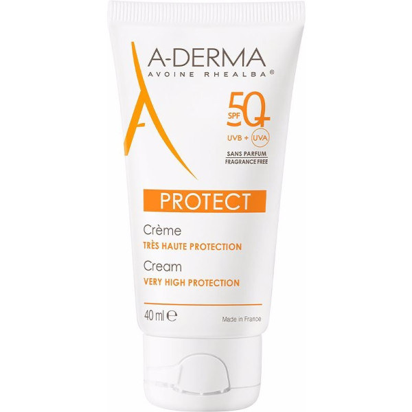 A-derma Aderma Protect Creme ohne Parfüm Spf50+ 40 ml Unisex