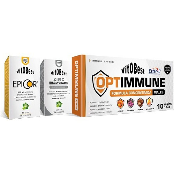Vitobest Immune Pack (frascos optinmune + zinco + Epicor)