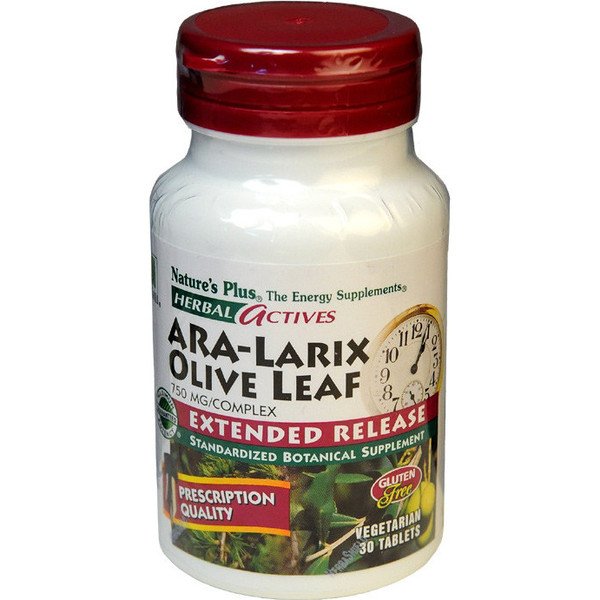 Natures Plus Ara-larix Olive Leaf 30 Comp