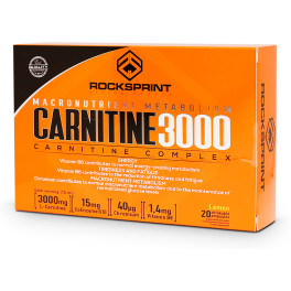 Rocksprint Carnitine 3000 Ready To Drink 20 X 15 Ml - Carnitina Natural-quema Grasas Líquido - Suplemento Deportivo