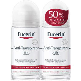 Eucerin Anti-transpirant Roll-on Deodorant Lot 2 Stuks Unisex