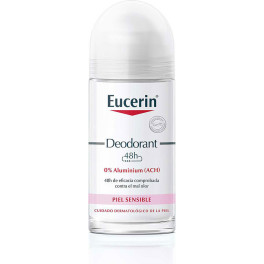 Eucerin 0% Aluminium Deodorant Roll-on 50 Ml Unisex