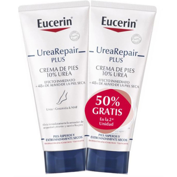Eucerin Urearepair Plus Crema Piedi 10% Urea Lotto 2 Pezzi Unisex