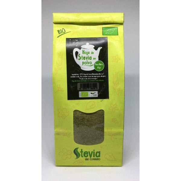 Stevia del Condado Bio-Stevia-Blattpulver 80 Gr