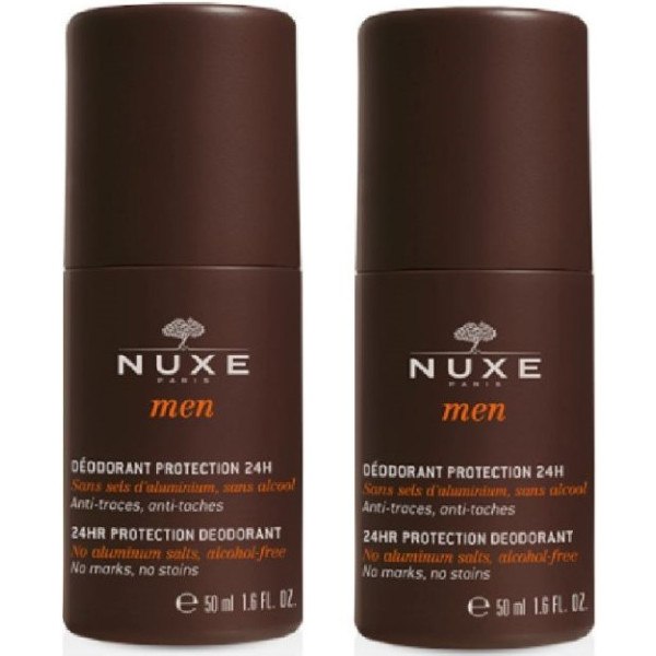 Nuxe Men Déodorant Protection 24h Roll-on Lotto 2 pezzi Uomo