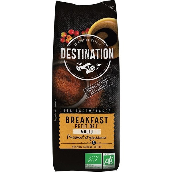 Destination Gemahlener Kaffee zum Frühstück Bio 250 Gr