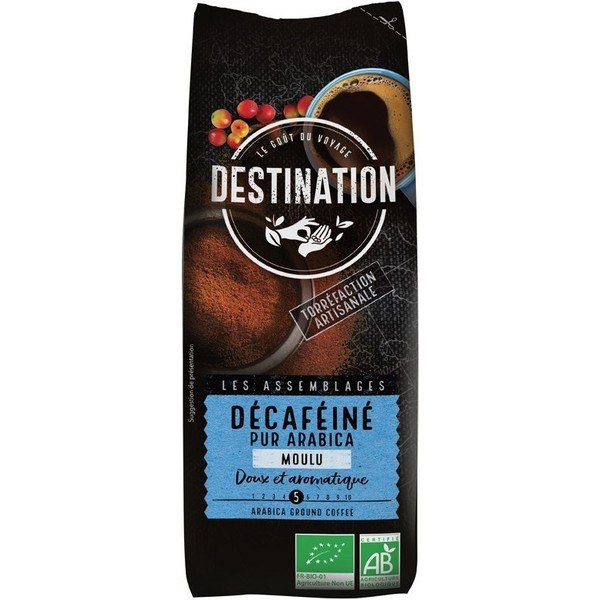 Destination Mild Caffè Macinato Decaffeinato 100% Arabica Bio