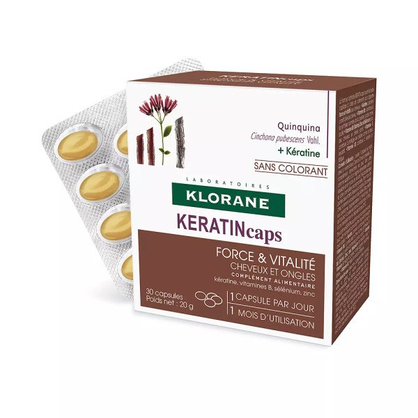 Klorane Keratincaps Capsules Met Kinine 30 U Unisex