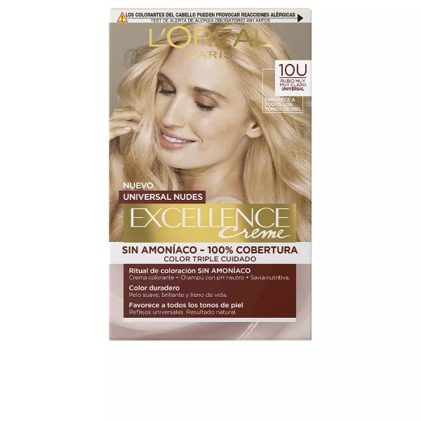 L'Oreal Excellence universele crème nudes kleurstof 10u-lichtste blond