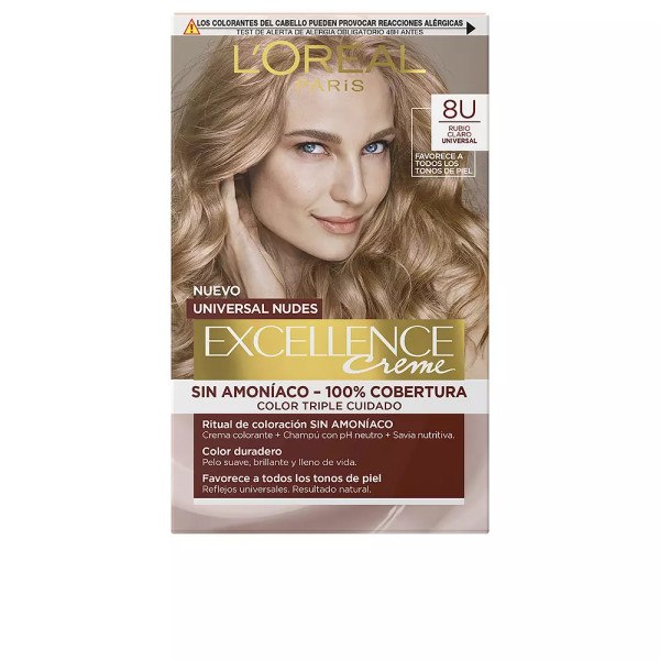 L'oreal Excellence Creme Universal Nudes Tint 8u-light Blonde