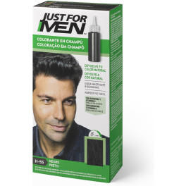 Só para homens Coloração em shampoo preto 30 ml para homem