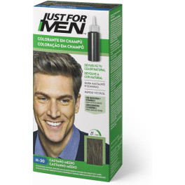 Só para homens Coloração em marrom médio Shampoo 30 ml masculino