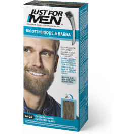 Só para homens Gel de coloração bigode barba e costeletas marrom claro 15 ml masculino
