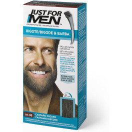 Só para homens Gel de coloração bigode barba e costeletas marrom escuro 15 ml homem