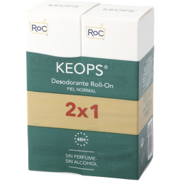 Roc Keops Desodorante Roll-on Piel Normal Lote 2 Piezas Unisex