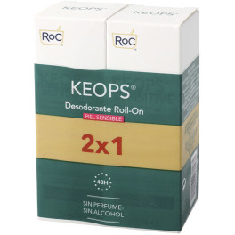 Roc Keops Desodorante Roll-on Piel Sensible Lote 2 Piezas Unisex