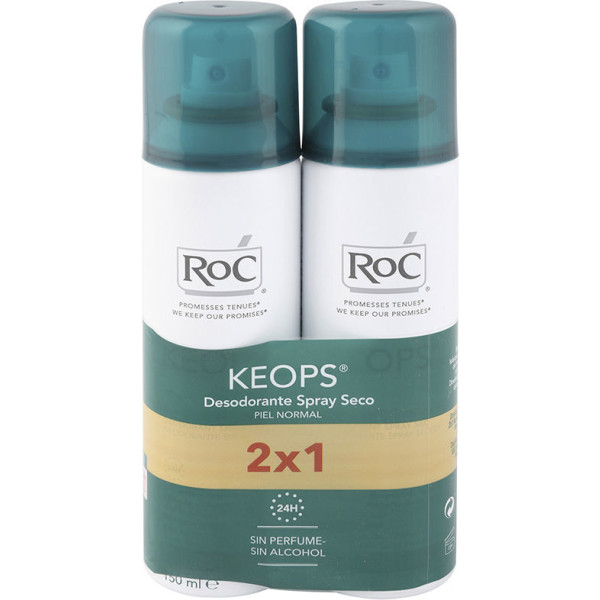 Lote spray seco Roc Keops desodorante 2 peças unissex