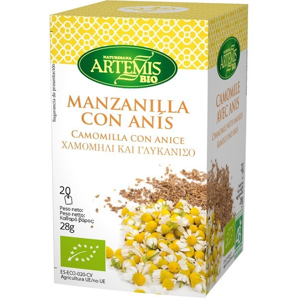 Artemis Bio Kamille Met Anijs Eco 20 Filters - Reguleert de darmtransit