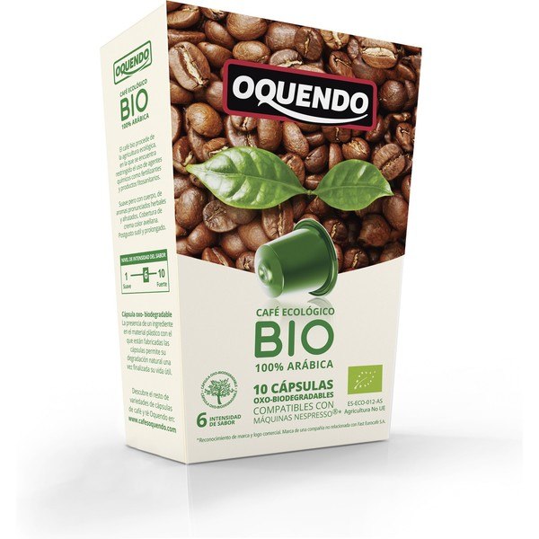 Oquendo Cafe Bio Capsules 100% Arabica 10 Capsules Nesspre