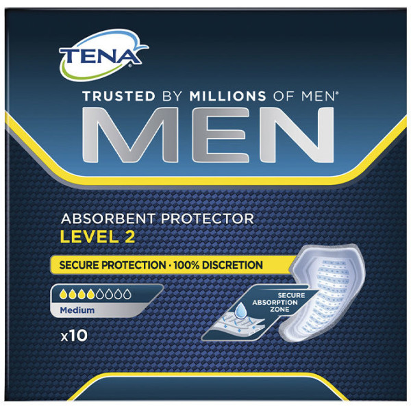 Tena Lady Tena Men Protecteur Niveau 2 100% Absorbant 10 U Homme