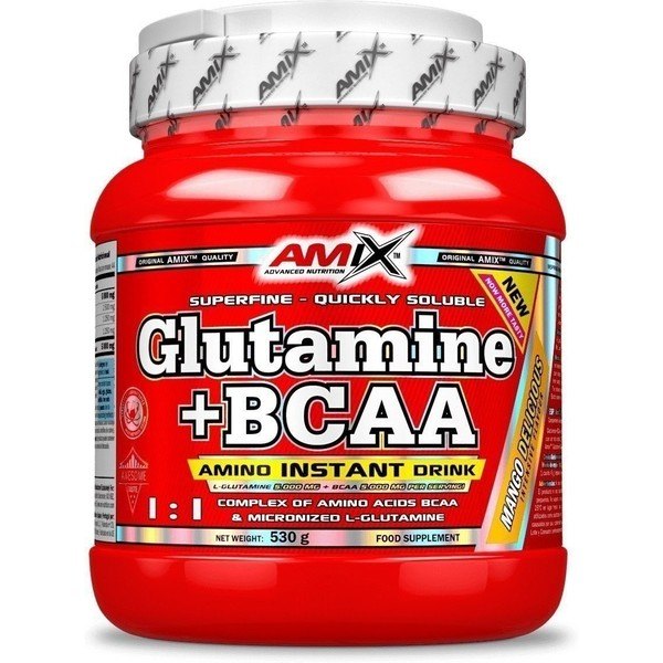 Amix Glutamine + BCAA 530 gr - Ritarda la fatica e accelera il recupero da allenamenti intensi