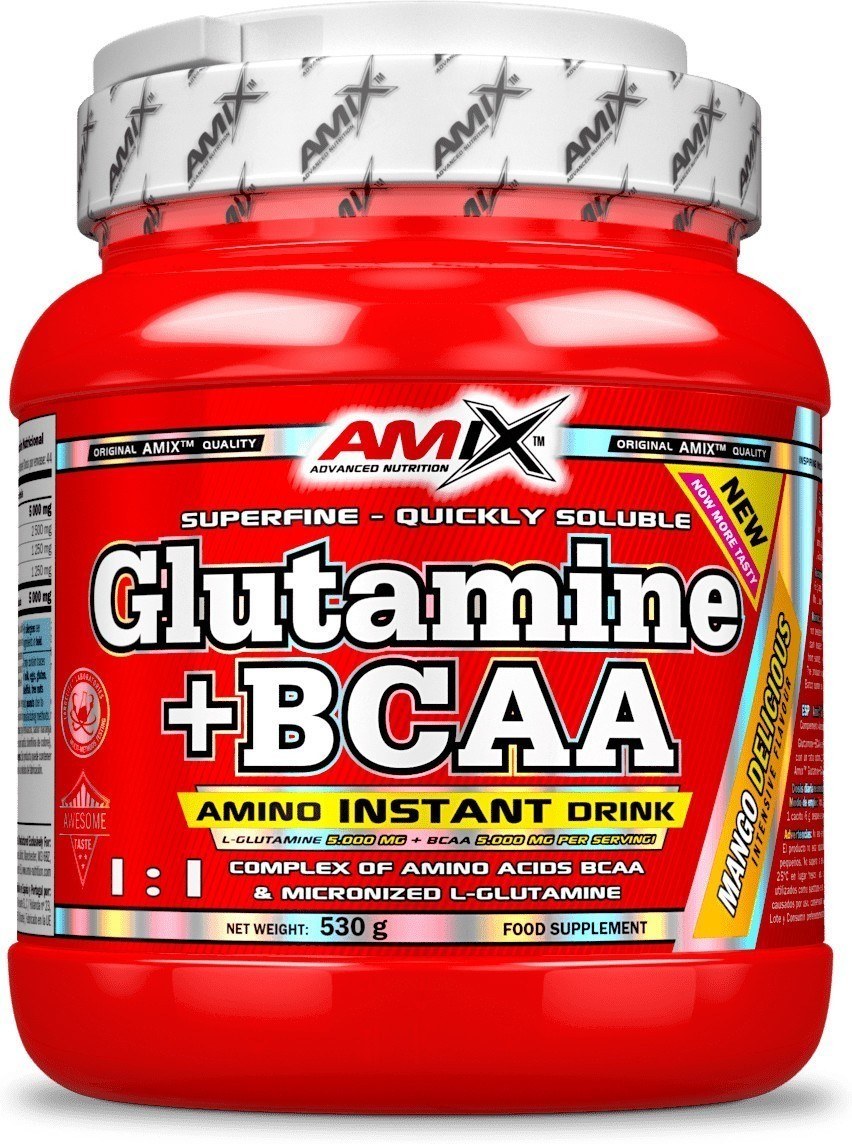 Amix Glutamina + Bcaa 530 Gr - Retarda A Fadiga E Acelera A RecuperaÃ§Ã£O De Treinos Intensos Gosto Lima LimÃ£O-image