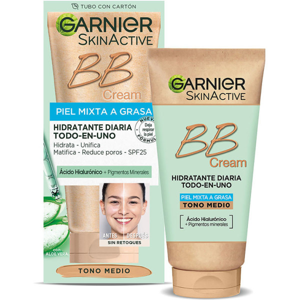 Garnier Skinactive Bb Cream da mista a pelle grassa Spf25 Medium 50 ml unisex