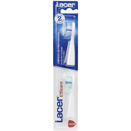 Peças sobressalentes de escova de dentes elétrica adulto Lacer azul 2 U unissex