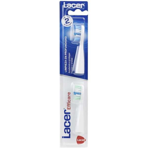 Peças sobressalentes de escova de dentes elétrica adulto Lacer azul 2 U unissex