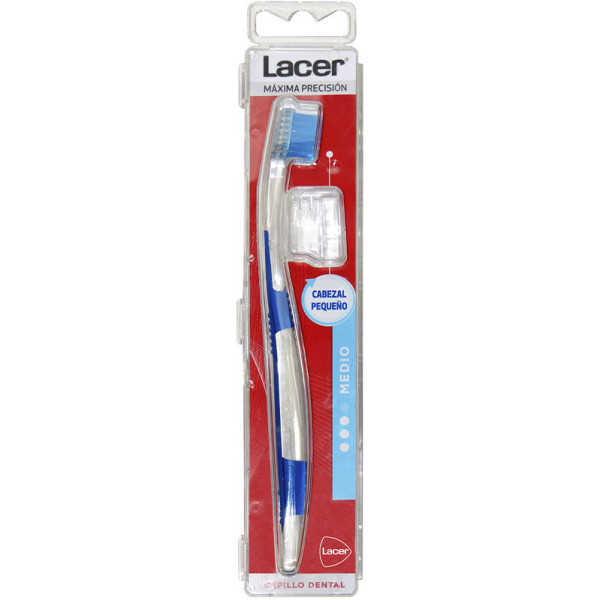 Escova de dentes Lacer média com cabeça pequena unissex