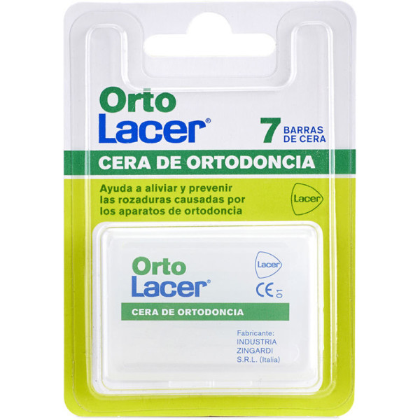 Lacer Ortho Wax Voor Beschermende Orthodontie Tegen Schuren 7 Sticks Unisex