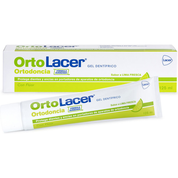 Lacer Orto Gel dentifrice saveur citron vert frais 125 ml unisexe
